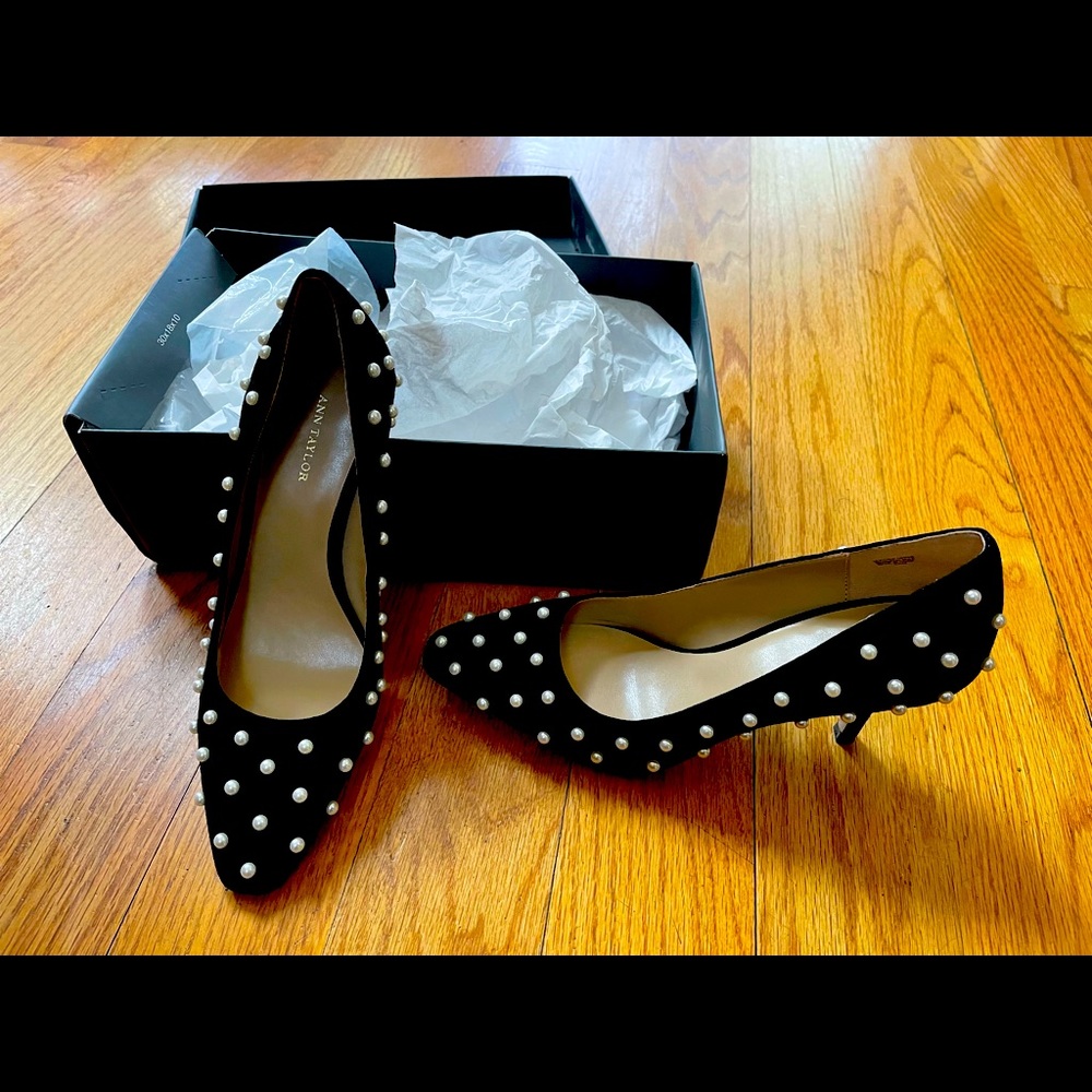 Ann Taylor pumps with pearls.  new in box. Size 5.5